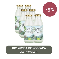 6 x Bio woda kokosowa 350 ml - 100% Zestaw