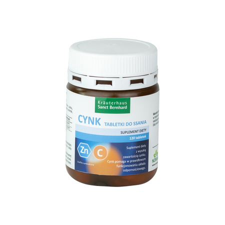 Cynk + witamina C 120 tabl. - do ssania