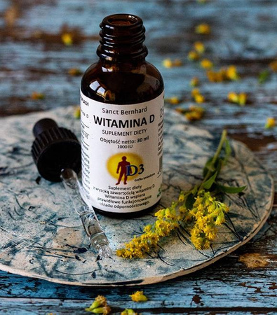 Witamina D3 30 ml - 1000 IU w kropli, na oleju MCT