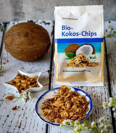 Bio chipsy kokosowe 150 g - prażone na cukrze kokosowym