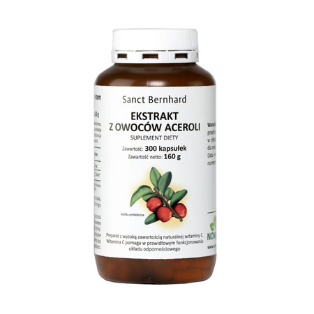 Acerola ekstrakt 300 kaps. - witamina C