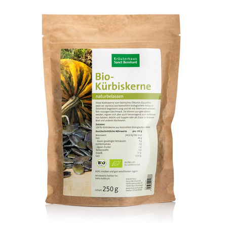 Bio pestki dyni styryjskiej 250 g - łuskane