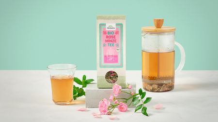 Bio herbatka ziołowa róża - mięta 20 g - sypana