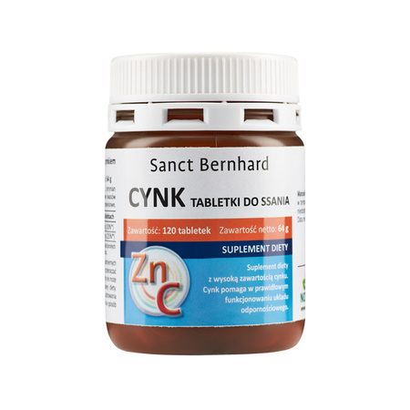 Cynk + witamina C 120 tabl. - do ssania