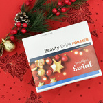 Beauty drink dla mężczyzn 30x 20 ml - kolagen, kwas hialuronowy, witaminy, kofeina z owijką Wesołych Świąt!