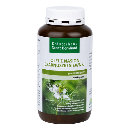 Olej z nasion czarnuszki siewnej 400 kaps.