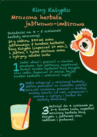 Bio herbatka King Kalypto 15x 2 g - dla dzieci, orzeźwiająca, trawa cytrynowa, werbena, eukaliptus