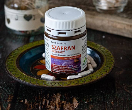 Szafran ekstrakt 60 kaps. - krocyna, równowaga emocjonalna