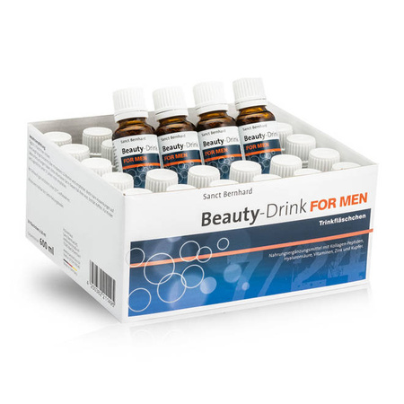 Beauty drink dla mężczyzn 30x 20 ml - kolagen, kwas hialuronowy, witaminy, kofeina